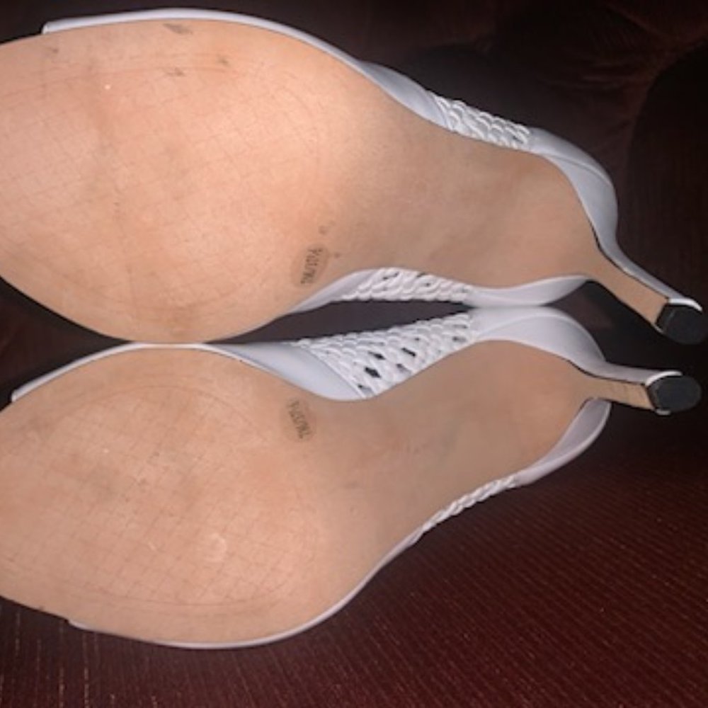 Jessica Simpson White Leather Ankle Boot 7 - Picture 5 of 10